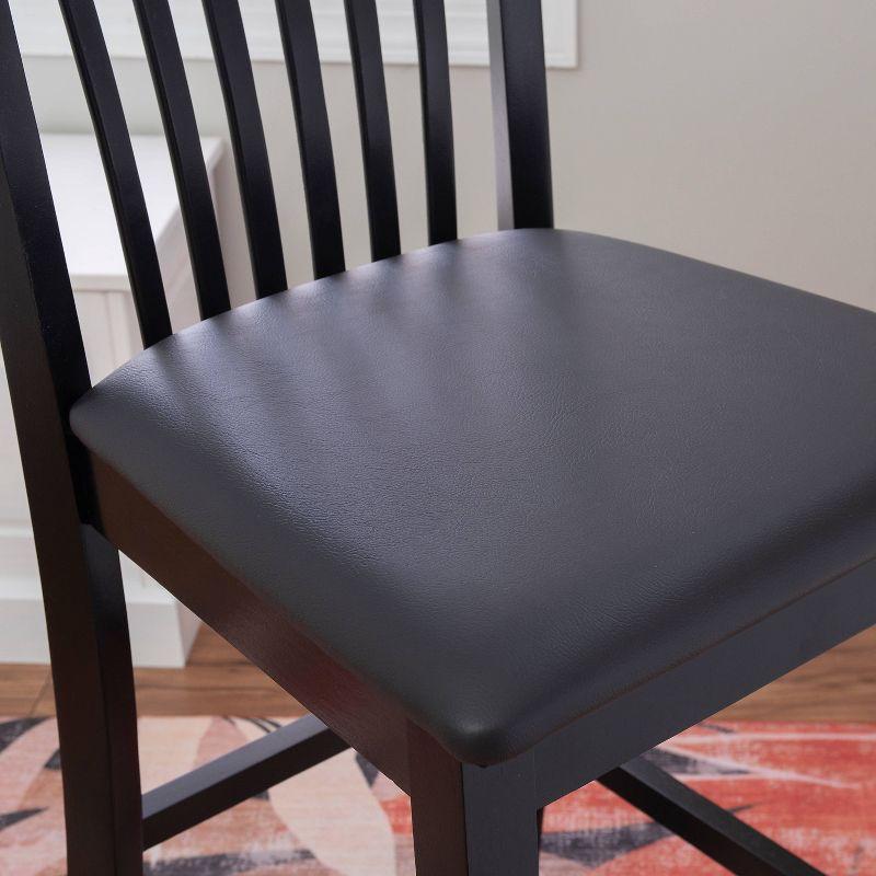 30" Torino Craftsman Padded Seat Barstool Hardwood/Dark Cherry - Linon: Rubberwood, 31" High