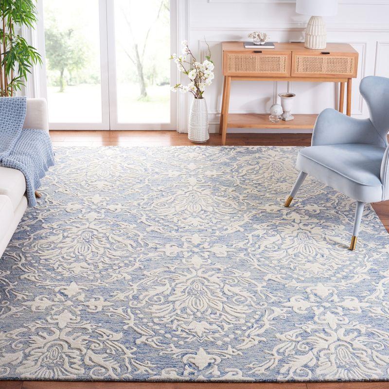 Tansy Handmade Wool Blue/Ivory Rug
