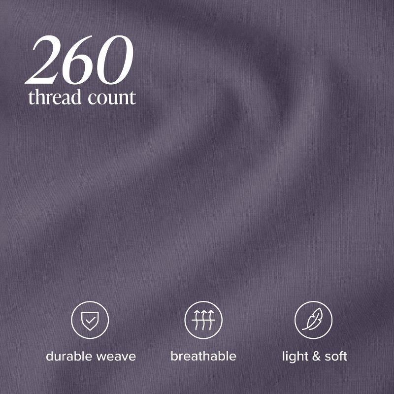 Bare Home 260 Thread Count Organic Cotton Percale Fitted Sheet