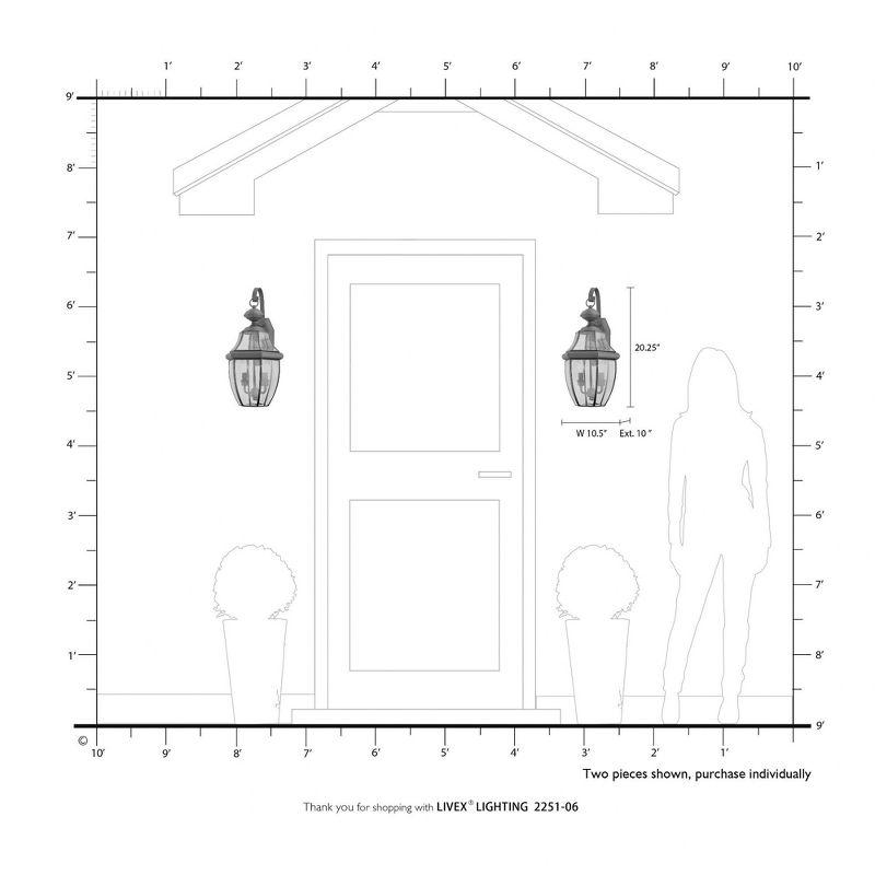 Livex Lighting Monterey 2 - Light Wall Light in  Verdigris