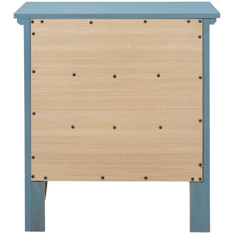 Passion Furniture Hammond 3-Drawer Teal Nightstand (26 in. H x 24 in. W x 18 in. D)
