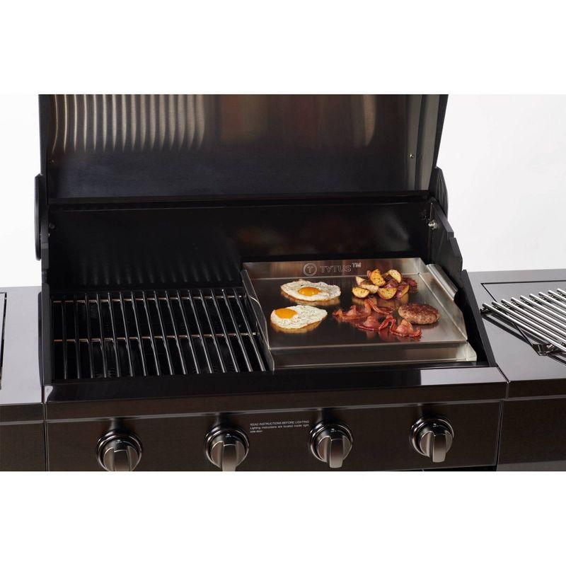 TYTUS Stainless Steel Griddle Silver: Durable 304 Material, Easy to Clean, No Assembly, Grill Accessory