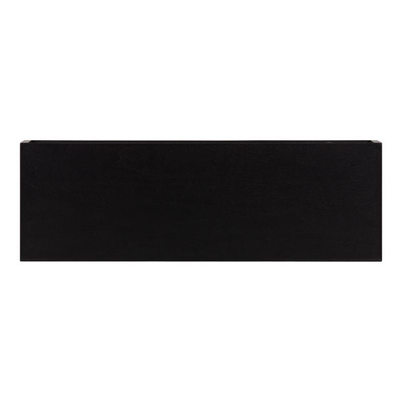 2pc 24" Havlock Wood Shelf Set Black - Kate & Laurel All Things Decor: Solid Wood, Easy Wall Mount