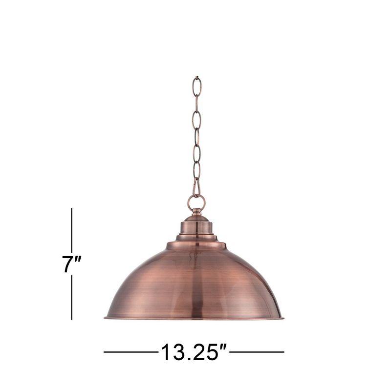 Franklin Iron Works Southton Copper Swag Pendant Light 13 1/4" Wide Industrial Rustic Dome Shade for Dining Room House Foyer Kitchen Island Entryway