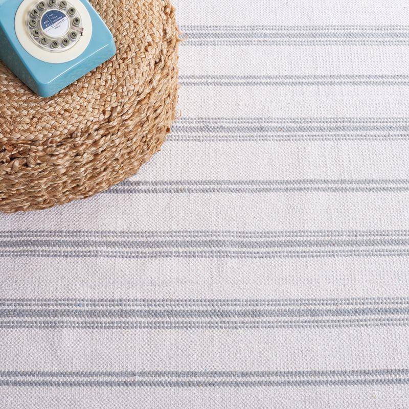 Montauk MTK708 Hand Woven, Flat Weave Indoor Area Rug - Aqua/Ivory - 6'x6' - Safavieh