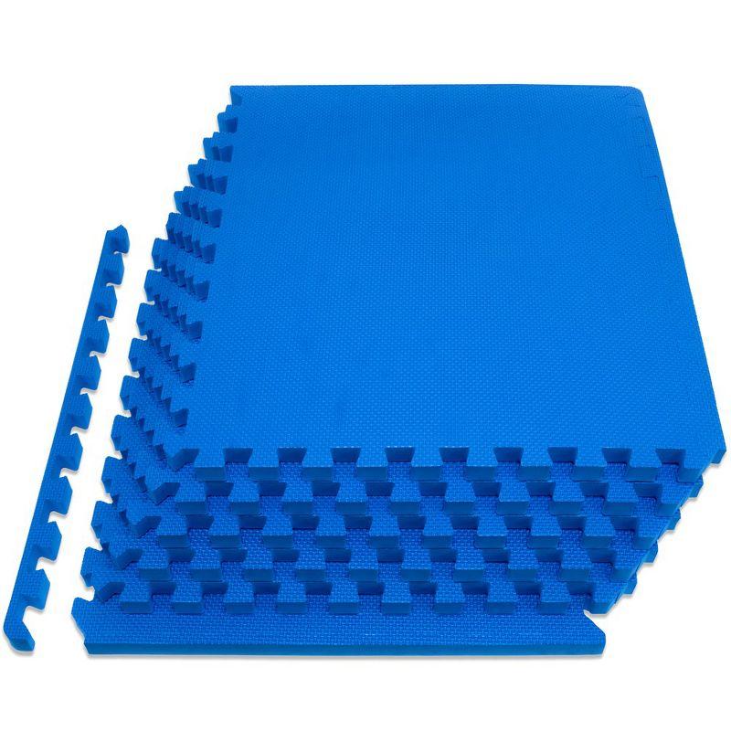 ProsourceFit Blue EVA Foam 3/4" Exercise Puzzle Mat