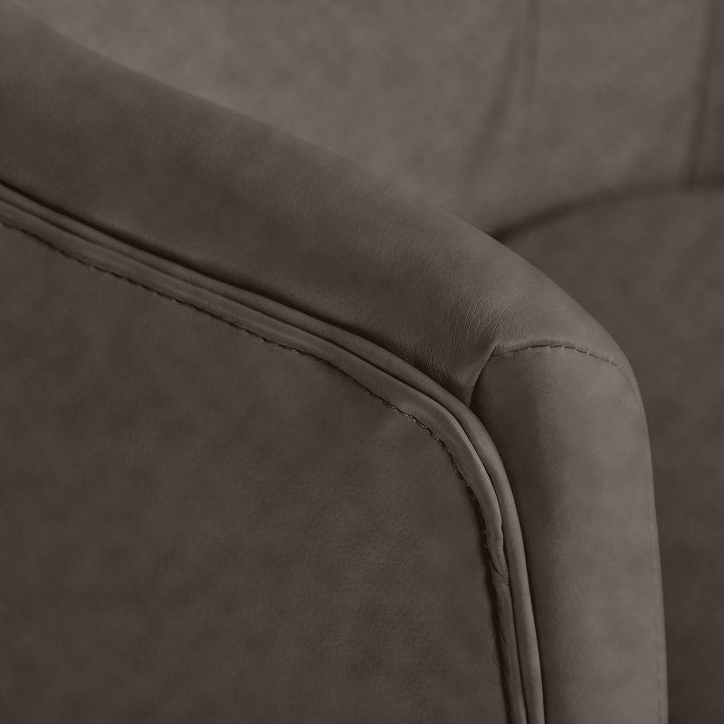 Serta Style Leighton Home Office Chair Gathering Dark Gray: Upholstered, Adjustable, with Fixed Arms