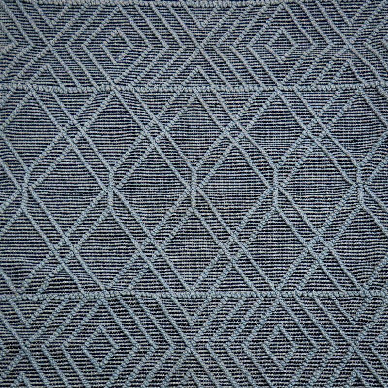 5x7 Geometric Hand Woven Indoor/Outdoor Rug Navy Blue - National Tree Company