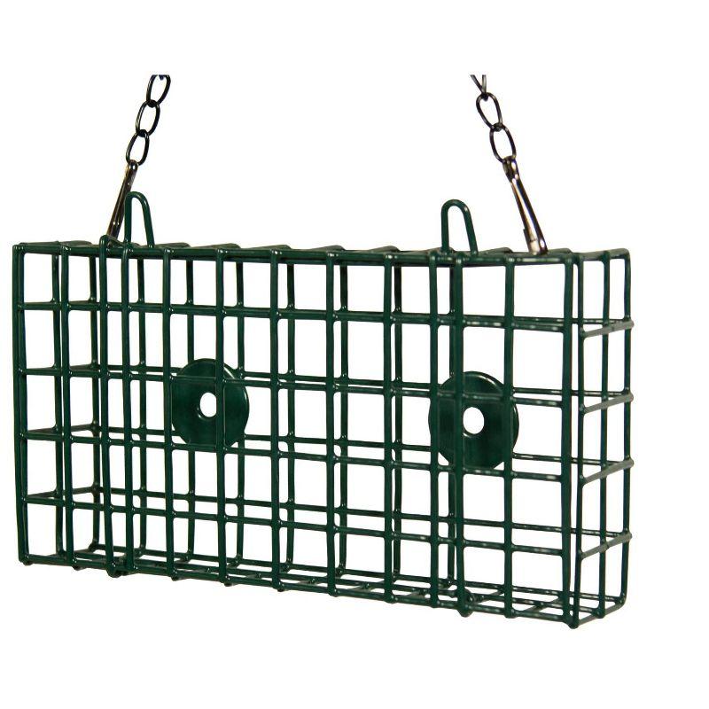 JCs Wildlife Double Suet Bird Feeder Cage - Great for Suet Cakes, Seed Cakes, Fruit and Nesting Material - Holds 2 Suet or Seed Cakes - Woodpecker