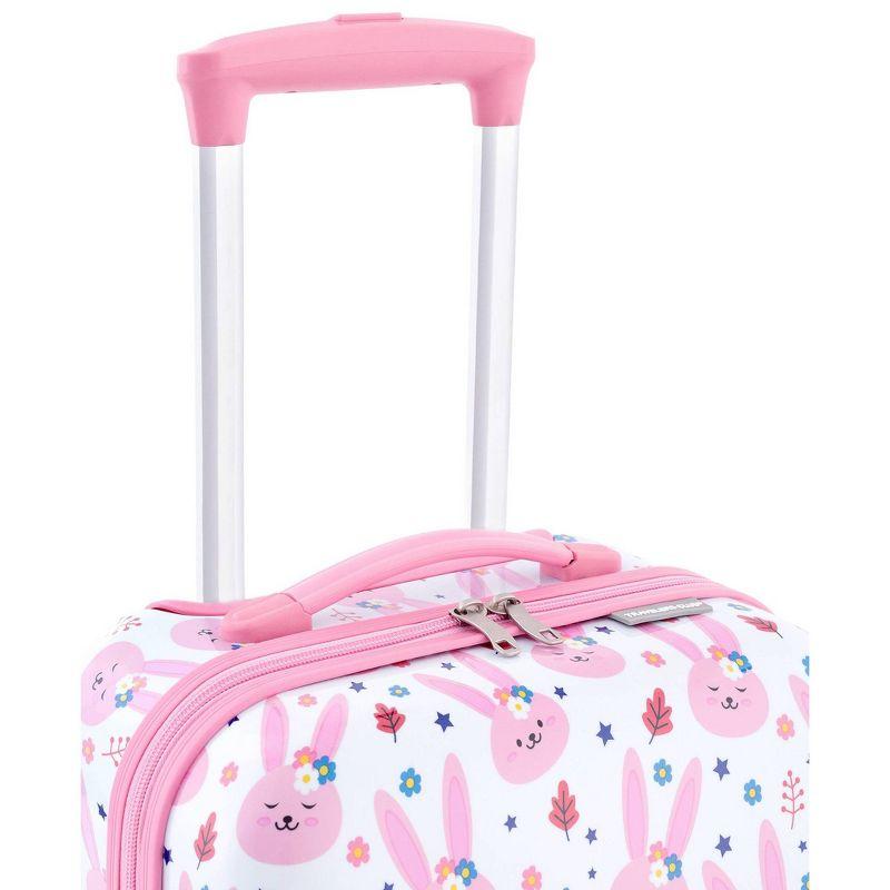 Travelers Club Kids' 5pc Hardside Checked Spinner Luggage Set - Bunny