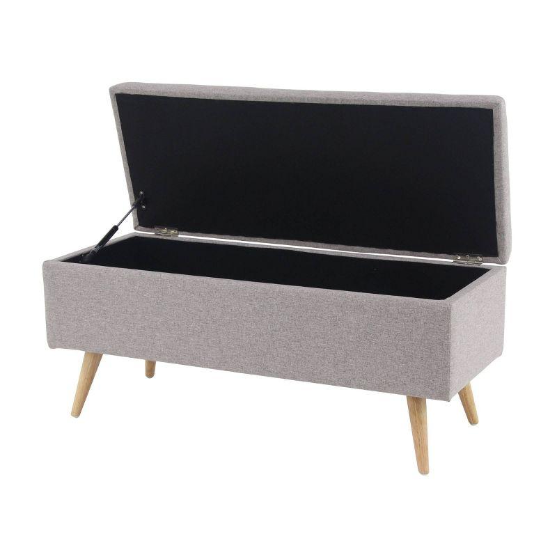 Contemporary Storage Bench Gray - Olivia & May