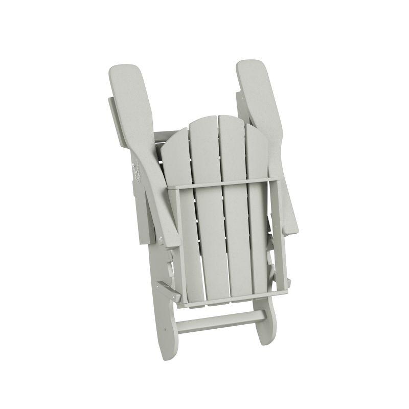 WestinTrends Malibu HDPE Outdoor Patio Folding Poly Adirondack Chair (12-Piece Set)