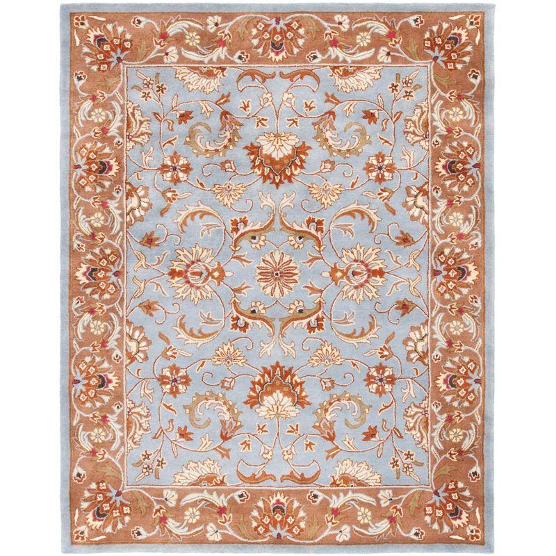 Heritage HG822 Hand Tufted Area Rug - Blue/Beige - 7'6"x9'6" - Safavieh.