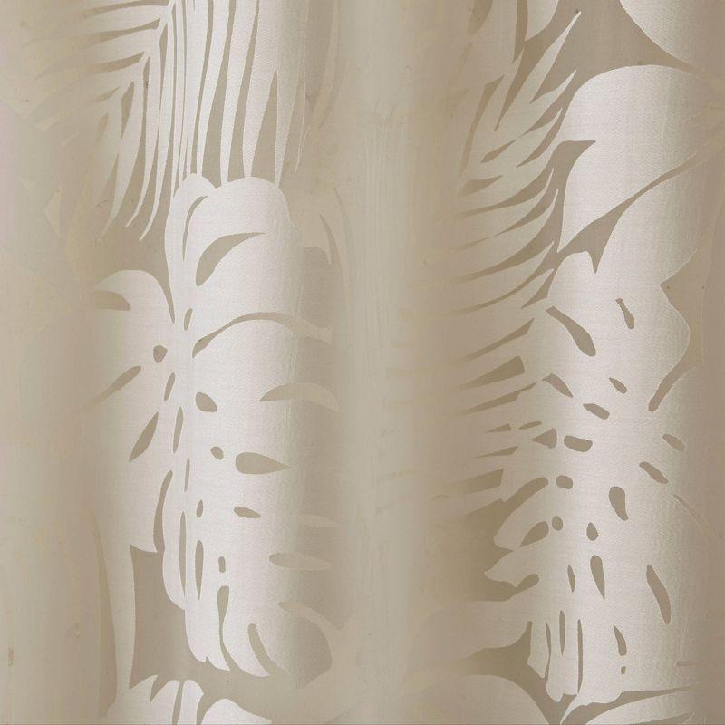 Madison Park Leilani Palm Leaf Burnout Single Window Sheer