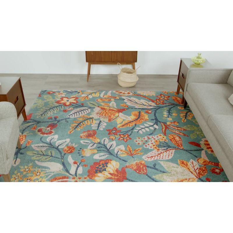 Nourison Allur Botanical Indoor Area Rug Ivory Multicolor 7'10" x 9'10"