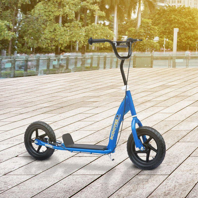 HomCom Kick Scooter for Kids 5-12 Years Old, Big Wheel Kids Scooter