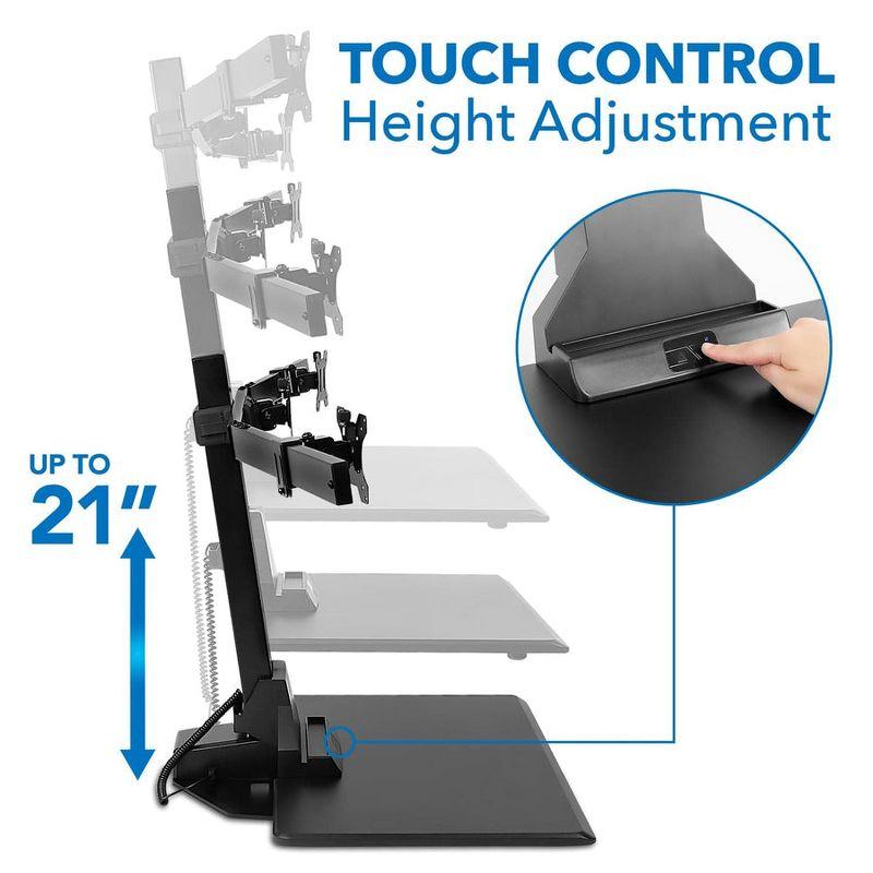 Mount-It! Height Adjustable Triple Monitor Electric Standing Desk Converter