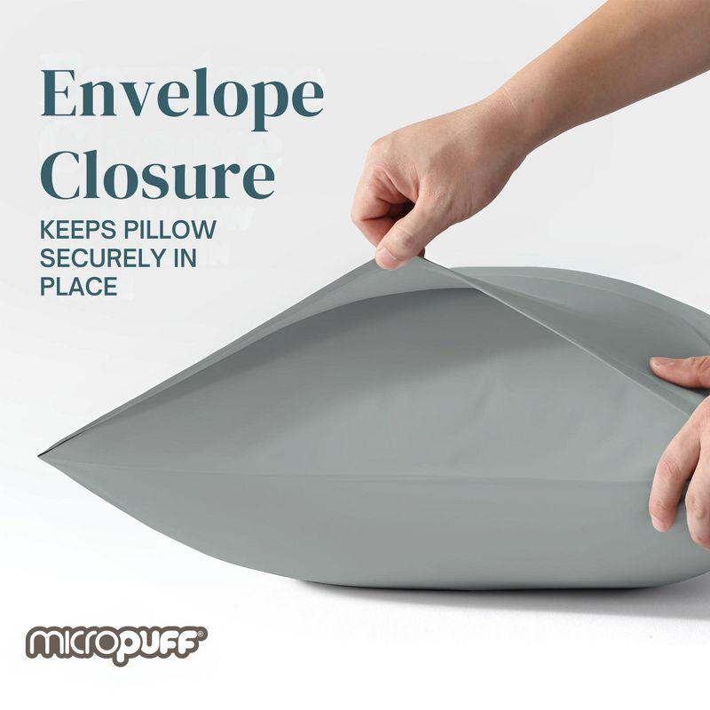 Micropuff 2-Piece Queen Pillowcase Set with Matching King Size (78"x80") Fitted Sheet Set - Wrinkle Free (Flat Sheet Not Included)