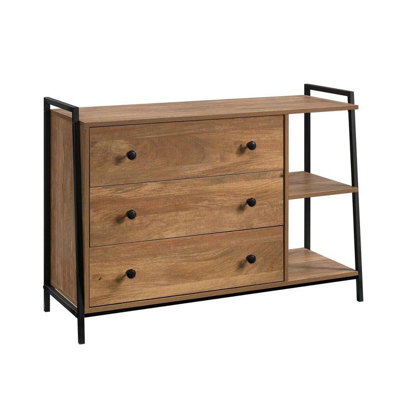 Sindoori Mango and Black Industrial 3-Drawer Horizontal Dresser