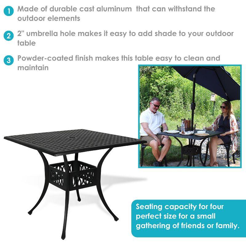 Square Iron Outdoor Dining Table