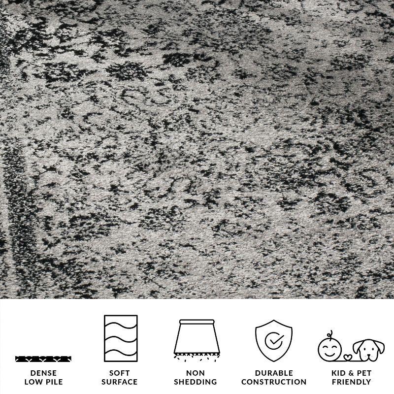 Adirondack ADR109 Non-Shedding Power Loomed Indoor Area Rug - Grey/Black - 10'x14' - Safavieh