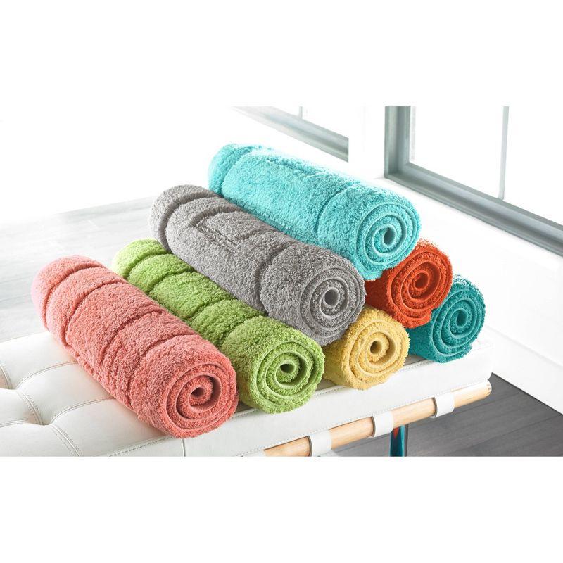 20"x32" Signature Bath Rug Gray - Cassadecor: Cotton, Machine Washable, Lightweight Spray Latex Backing