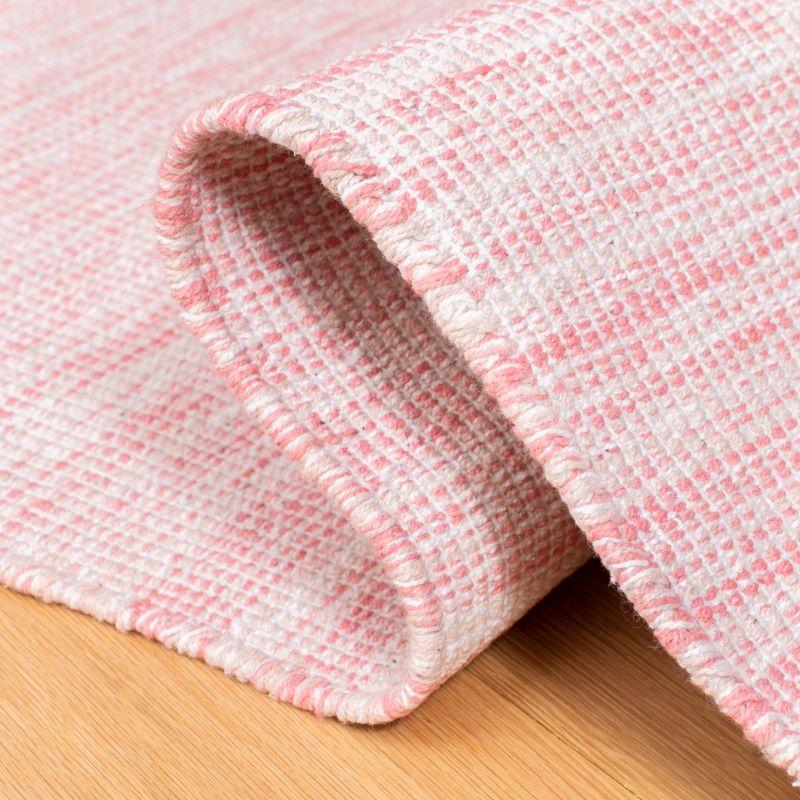 Montauk Pink Handwoven Cotton 8' x 10' Area Rug