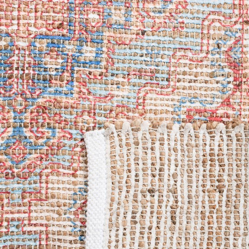 Saffron SFN510 Hand Loomed Area Rug - Blue/Rust - 5'x8' - Safavieh.