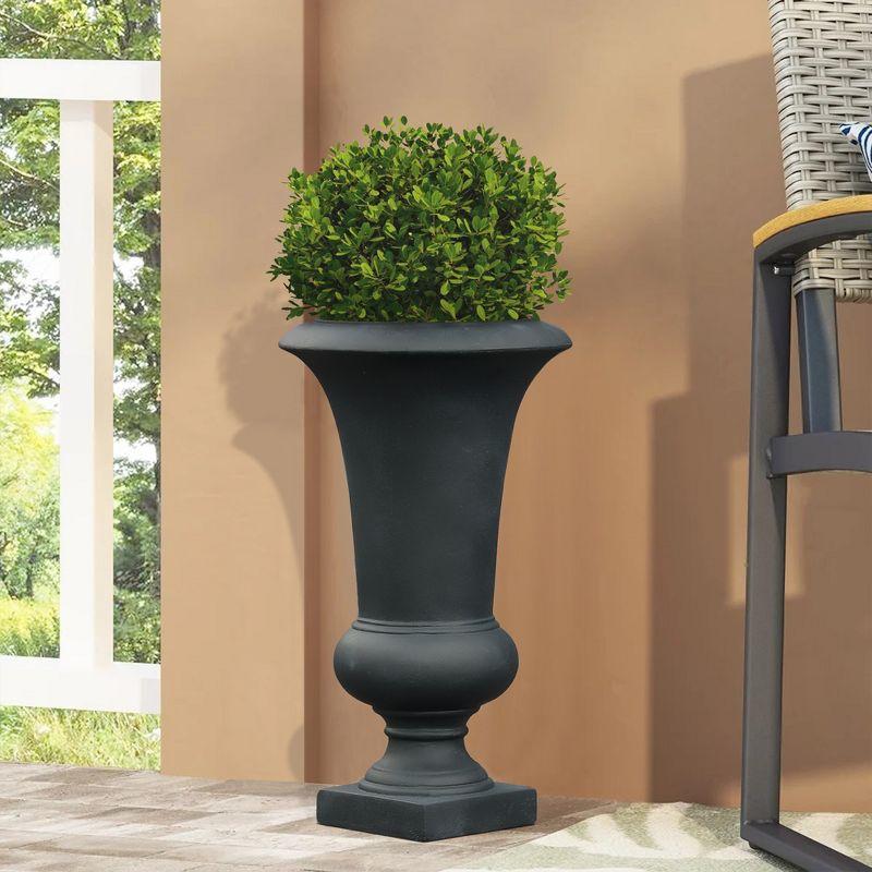 LuxenHome 22.75" H Slim MgO Urn Planter Gray