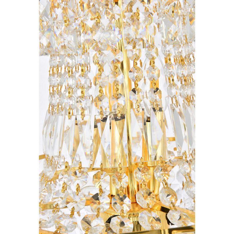 Elegant Lighting Tranquil 6 light Gold Pendant Clear Royal Cut Crystal