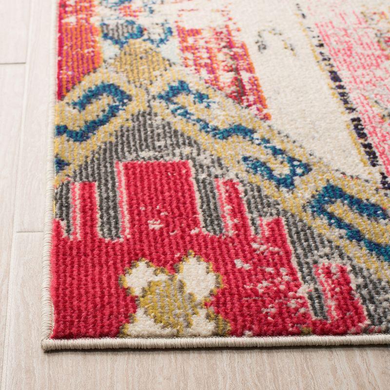 Madison MAD422 Power Loomed Area Rug - Grey/Orange - 3'x3' - Safavieh.