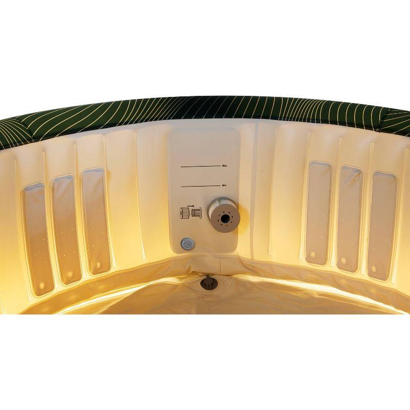 MSpa Meteor Round Bubble Spa with Thermal Cover 245 Gal 164 Electric 110 Volt AC Inflatable Hot Tub