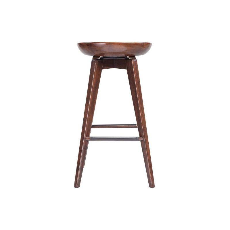Bali 31" Barstools Hardwood/Espresso - Boraam: Fixed Height, Backless, 300 lbs Capacity