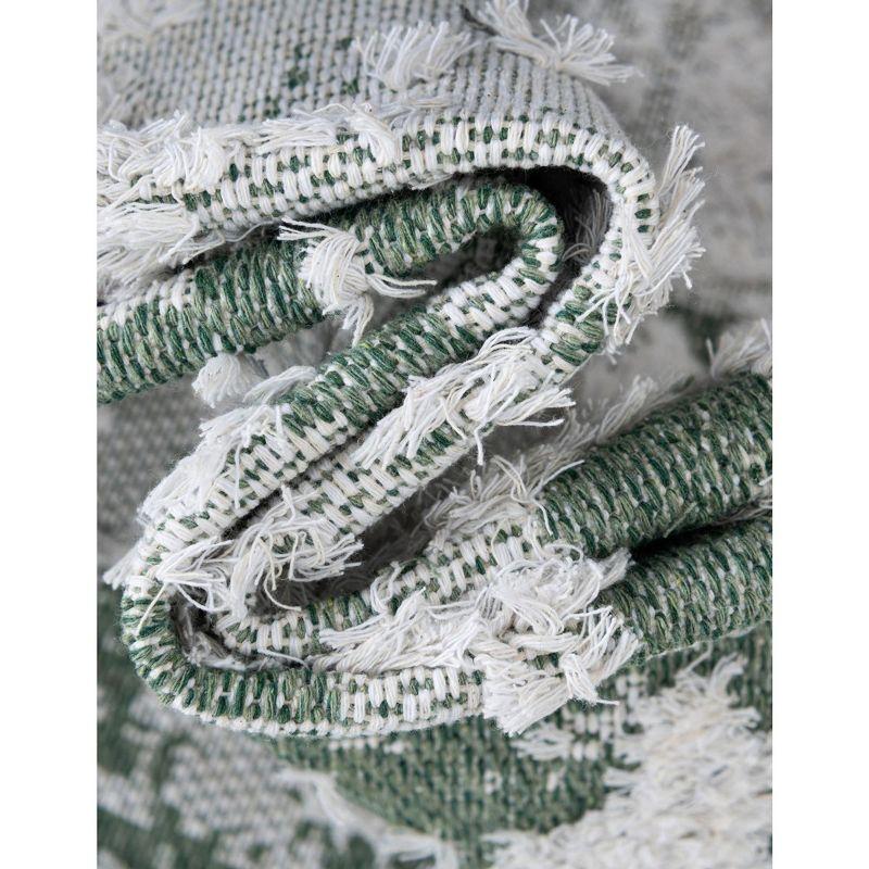Unique Loom Abbey Collection Area Rug - Westminster (8' 2" x 10' Rectangle Green/Ivory)