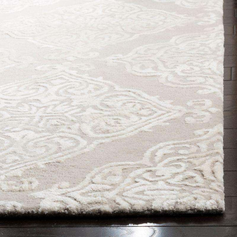 Glamour GLM568 Hand Tufted Indoor Area Rug - Silver/Ivory - 4'x6' - Safavieh