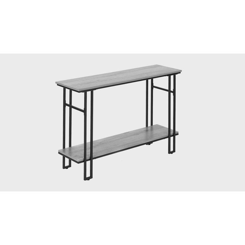 Monarch Specialties ACCENT TABLE - 48"L / GREY / BLACK METAL HALL CONSOLE