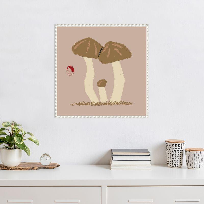 Amanti Art Matsutake Mushroom Family by Vision Grasp Art Canvas Wall Art Print Framed 22 x 22-in.