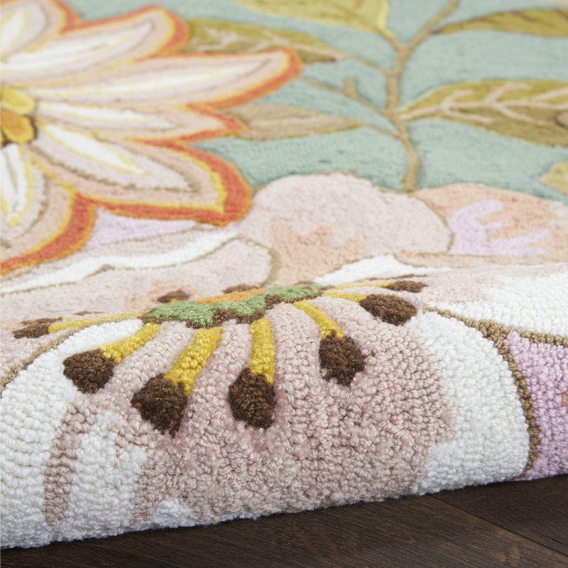Nourison Fantasy FA18 Aqua Area Rug 5' x 7'6"