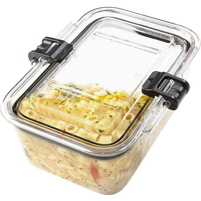 Prepara Latchlok 0.5 Cup Tritan Food Storage Container, Set of 2, Clear