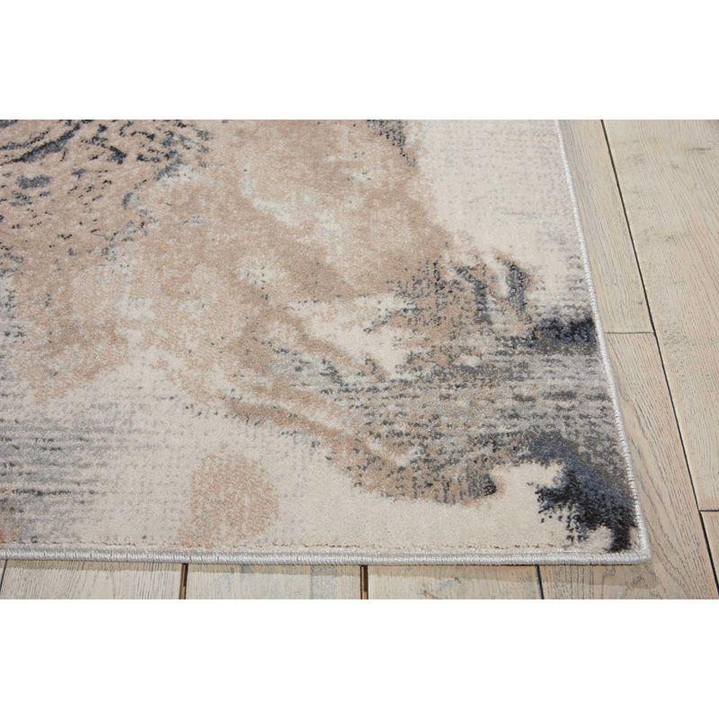 Nourison Maxell Modern Abstract Indoor Area Rug Grey 9'3" x 12'9"