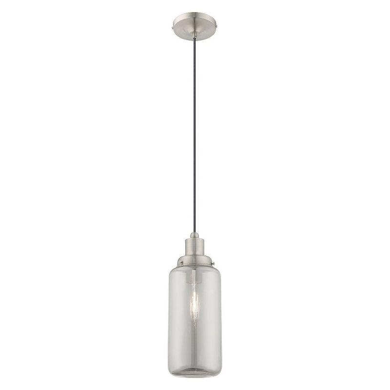 Livex Lighting Art Glass 1 - Light Pendant in  Brushed Nickel