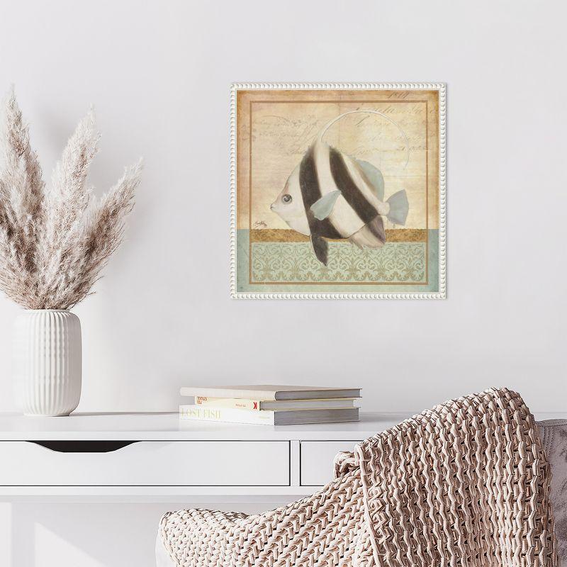 Amanti Art Vintage Fish I by Elizabeth Medley Framed Canvas Wall Art