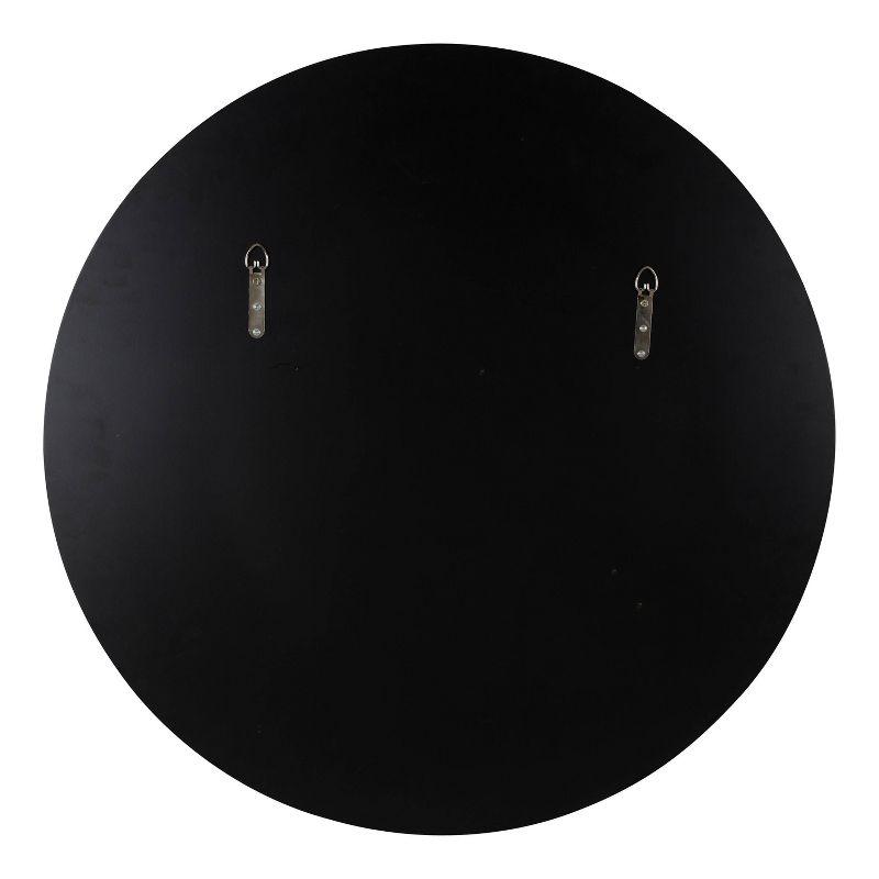 30" Caskill Round Wall Mirror Gray - Kate & Laurel: Chic Oversized Decor, No Assembly Required