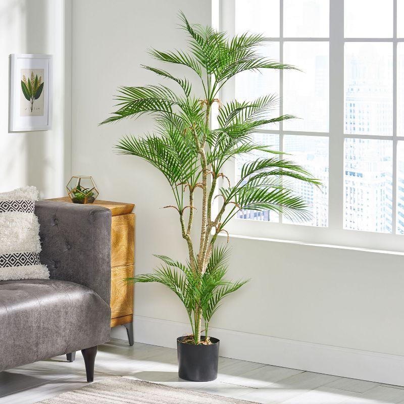 GDFStudio Abbeville Artificial Palm Tree, Green, 5.5' x 3.5'
