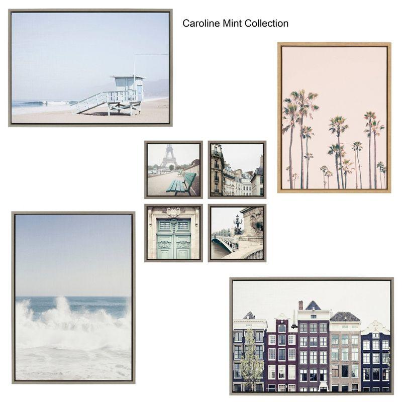 Kate & Laurel All Things Decor 18"x24" Sylvie Pink Palm Tree Paradise Framed Wall Art by Caroline Mint