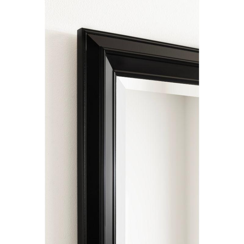 Black Rectangular Wood Vanity Wall Mirror 22"x28"