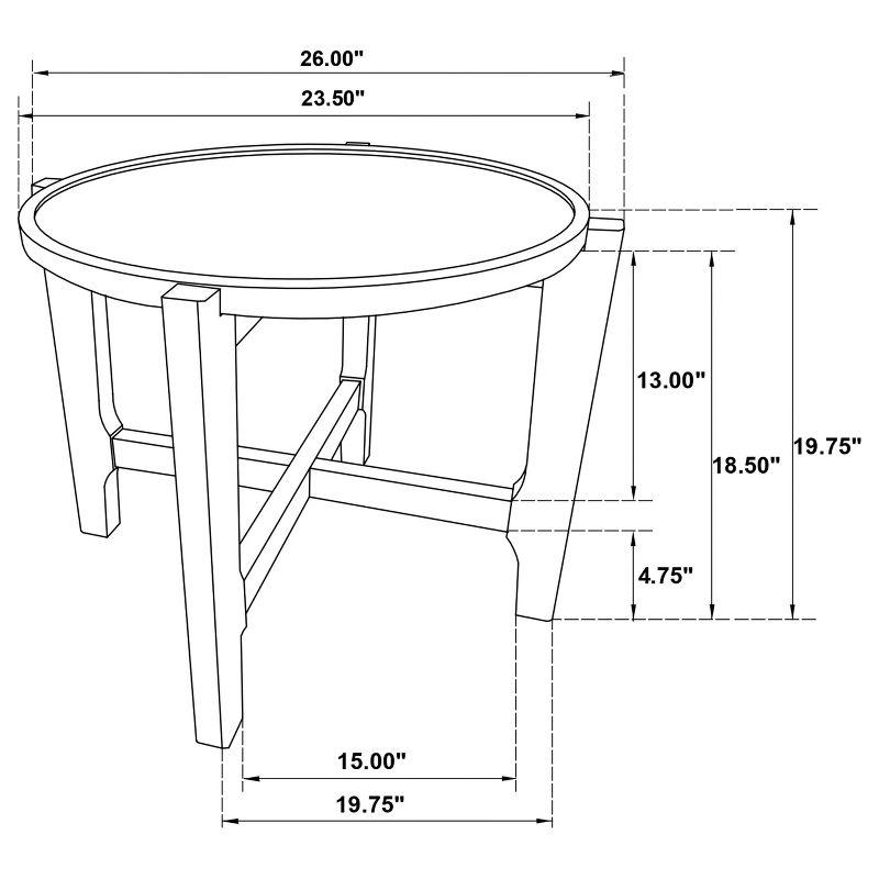 Coaster Home Furnishings COTA Round Solid Wood End Table Dark Brown