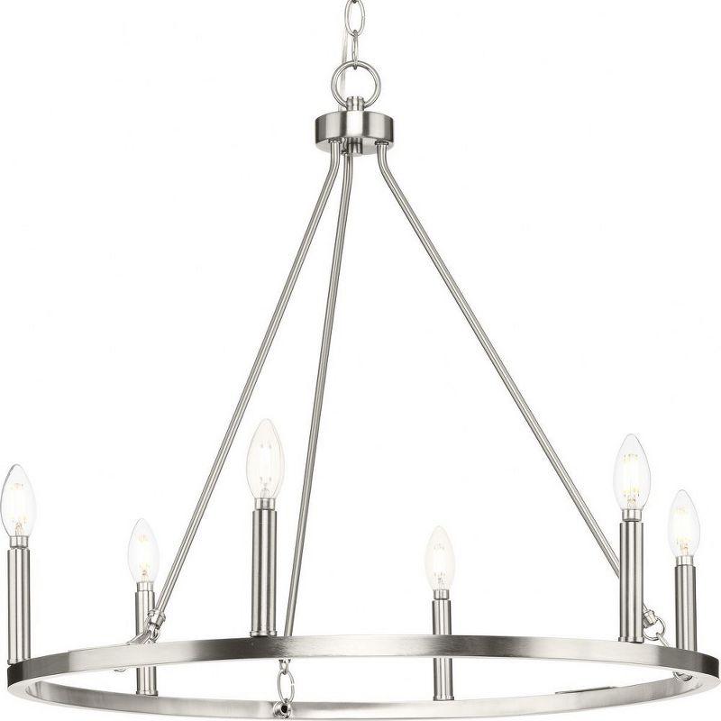 Gilliam Brushed Nickel 6-Light Circular Chandelier