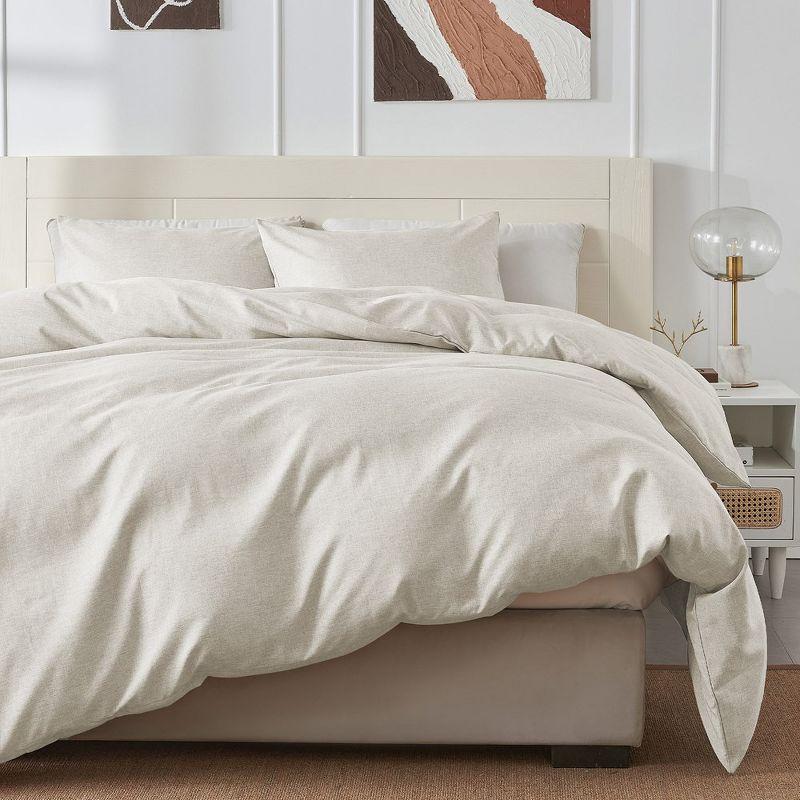 Faux Linen Duvet Cover Set