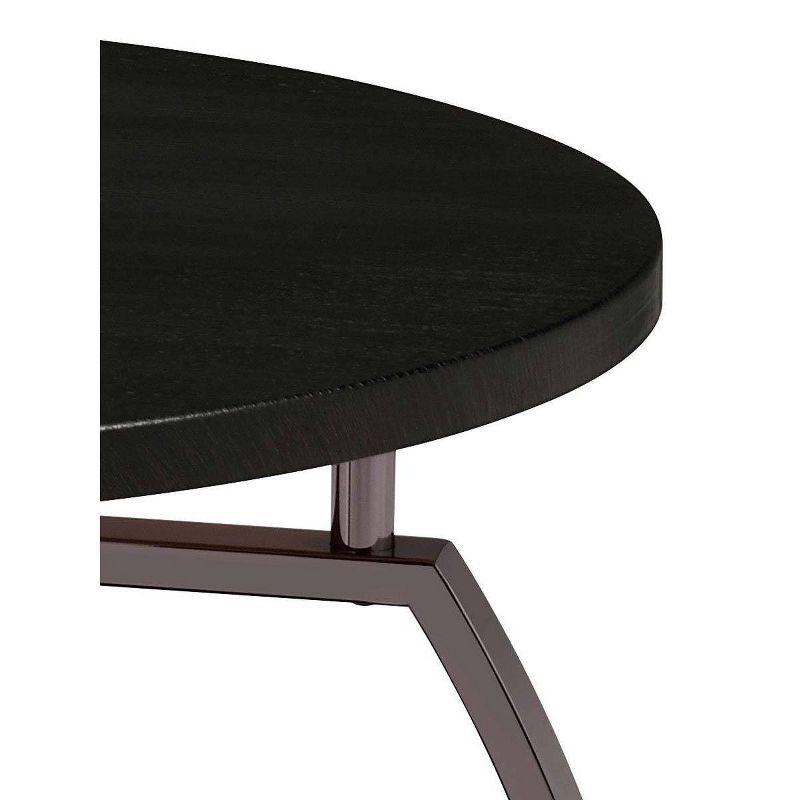 Dacre Round End Table Charcoal/Black Nickel - Coaster